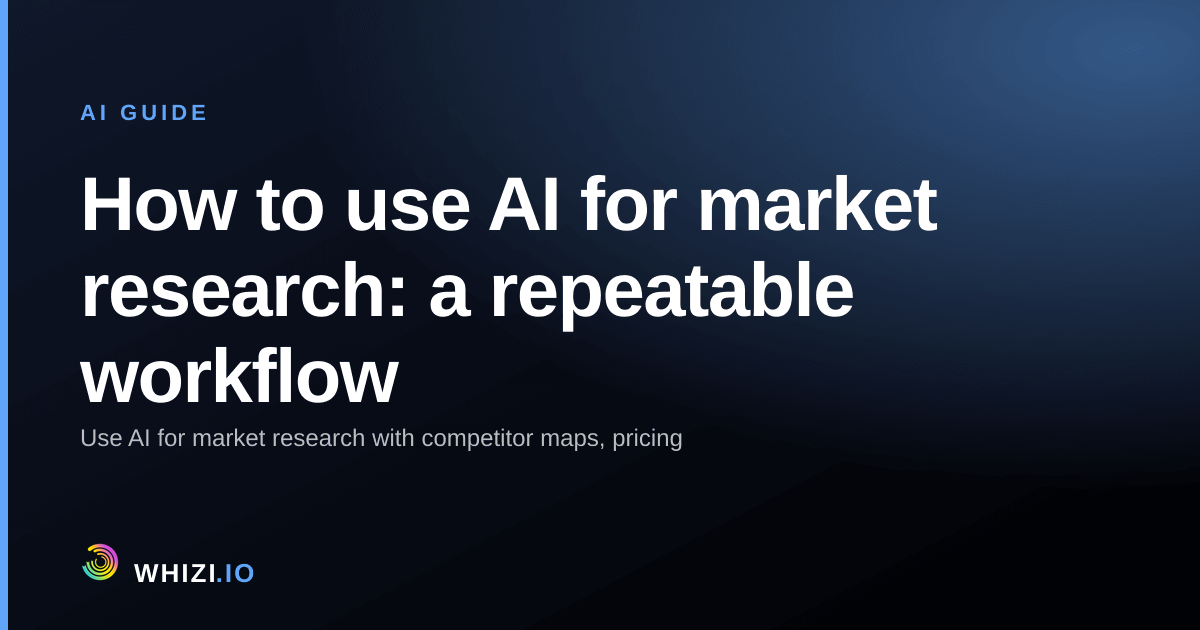 How to use AI for market research: a repeatable workflow