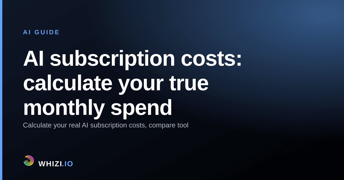 AI subscription costs: calculate your true monthly spend