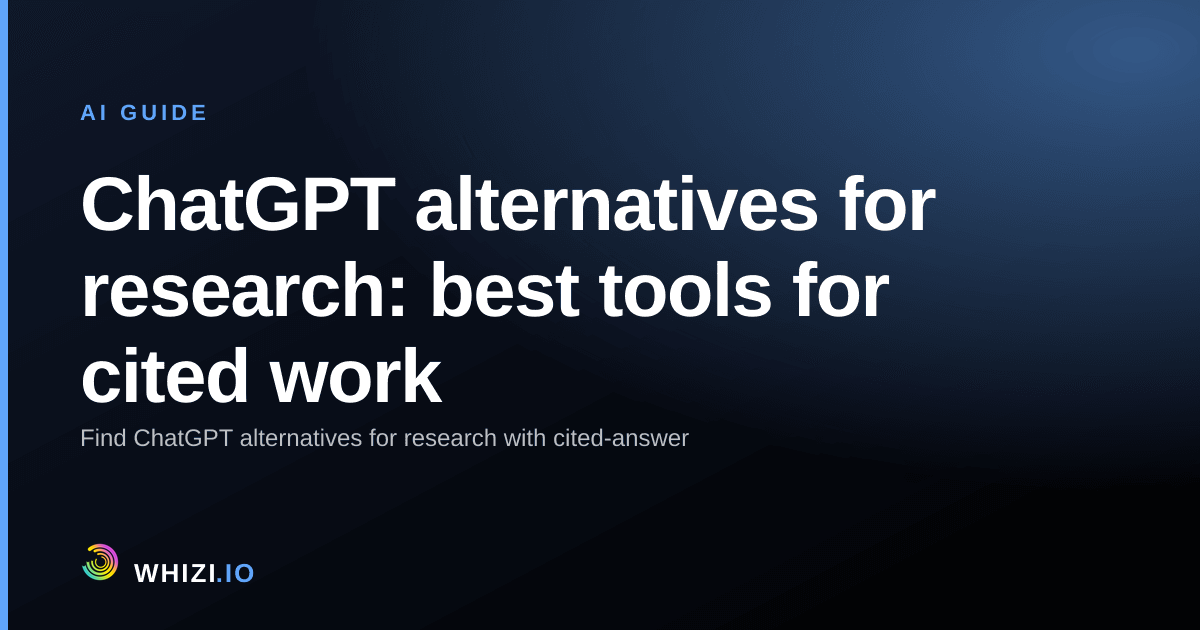 ChatGPT alternatives for research: best tools for cited work