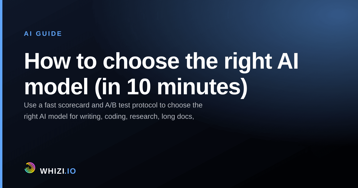 How to choose the right AI model (in 10 minutes)