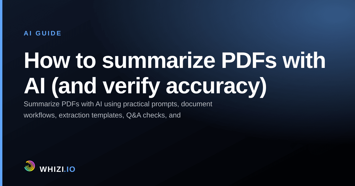 How to summarize PDFs with AI (and verify accuracy)