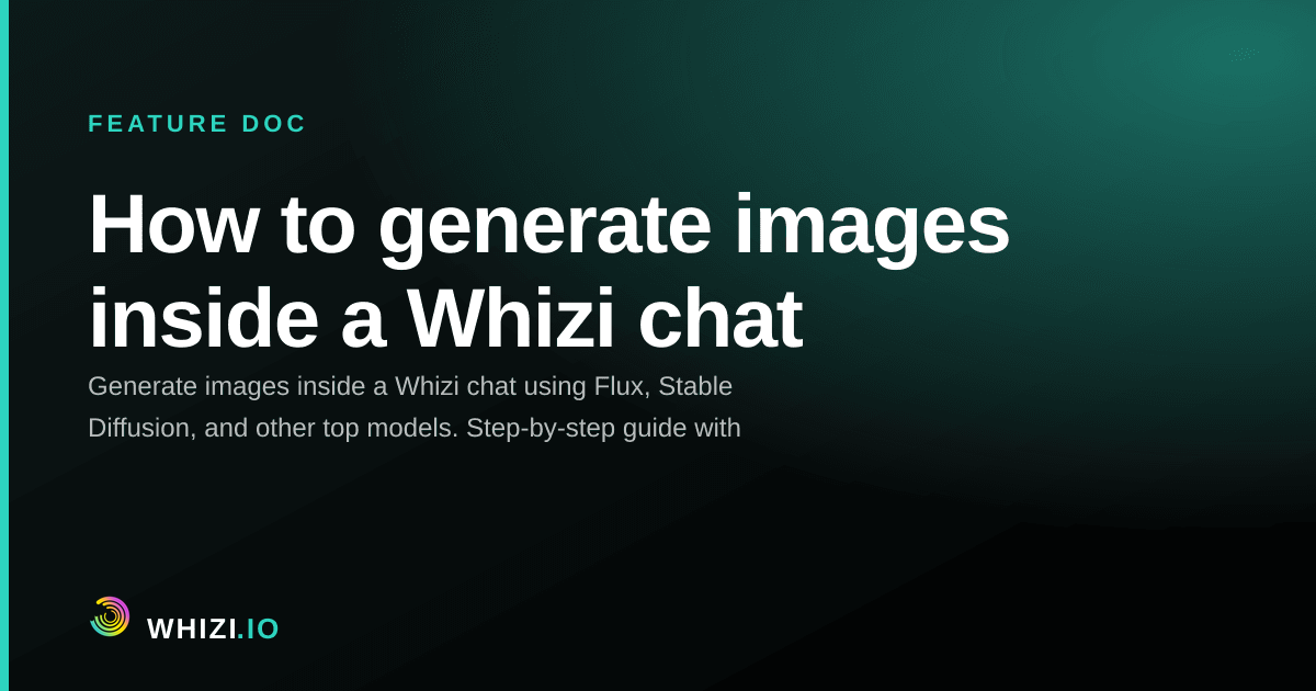 How to generate images inside a Whizi chat